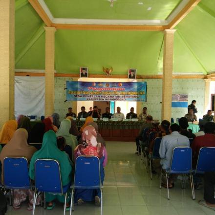 BPN BOJONEGORO GELAR PENYULUHAN PROGRAM PTSL DI DESA BUNTALAN KECAMATAN TEMAYANG