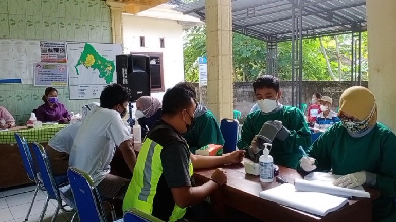 Vaksinasi Covid – 19 Dosis Kedua di Desa Buntalan Kecamatan Temayang
