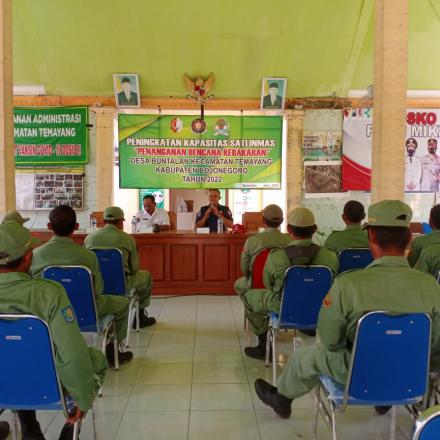 Peningkatan Kapasitas SATLINMAS Desa Buntalan Kecamatan Temayang